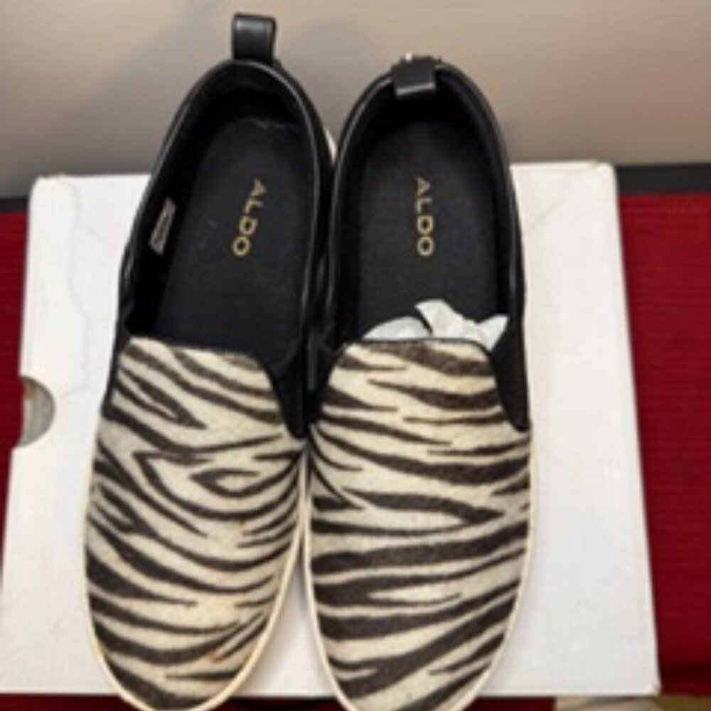 Aldo Zebra Print Platform Slip‑Ons – Size 7 - Picture 2 of 7